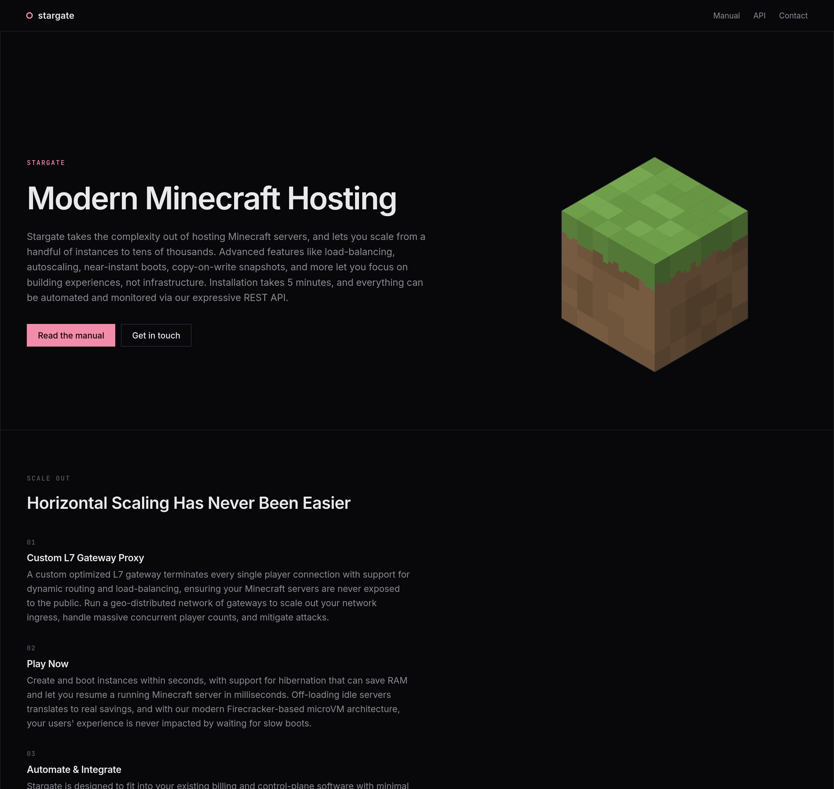 Stargate overview page: Modern Minecraft Hosting