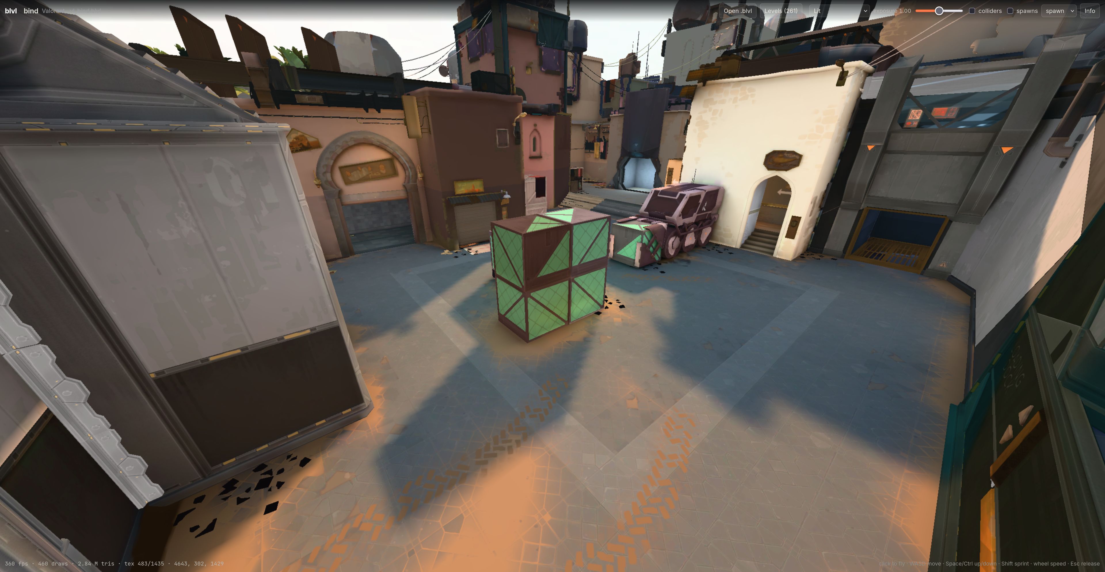 Bind from Valorant, baked to .blvl and rendered in the browser viewer